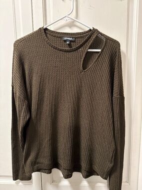 Express Women’s Waffle Knit Cutout Top.